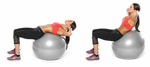 torcer em uma fitball para perder peso no abdômen e nas laterais